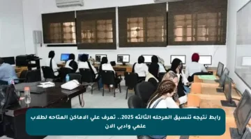 رابط نتيجة تنسيق المرحلة الثالثة 2025.. تعرف على الأماكن المتاحة لطلاب علمي وأدبي الآن